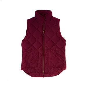Maroon J. Crew Factory Quilted Puffer Vest